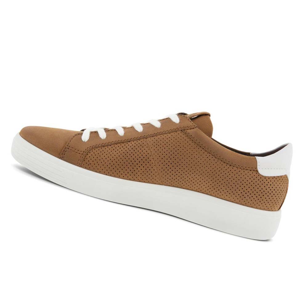 Férfi Ecco Soft Classic Laced Tornacipő Barna Fehér | HU 639BEX